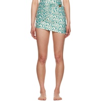 베르사체 언더웨어 베르사체 Versace Underwear Green Printed Mini Skirt 232653F090000