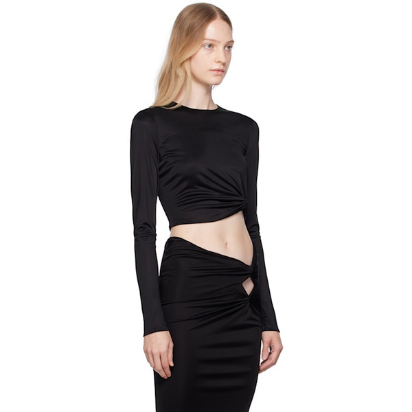 베르사체 베르사체 Versace Black Dua Lipa 에디트 Edition Long Sleeve T-Shirt 232404F110003