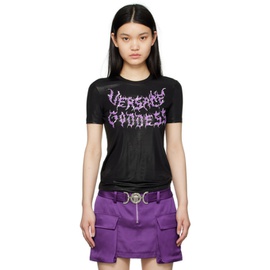 Black 베르사체 Versace Goddess T-Shirt 231404F110027