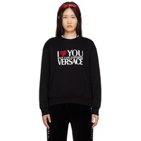 베르사체 Versace Black I Love You Sweatshirt 222404F098000