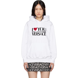 베르사체 Versace White I ♡ YOU BUT… Hoodie 222404F097003