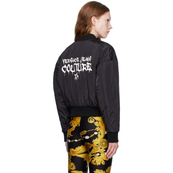 베르사체 베르사체 진 꾸뛰르 베르사체 Versace Jeans Couture Black Chain Couture Reversible Bomber Jacket 232202F058001