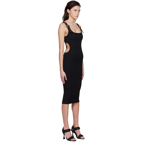 베르사체 베르사체 진 꾸뛰르 베르사체 Versace Jeans Couture Black Polyester Midi Dress 221202F054006