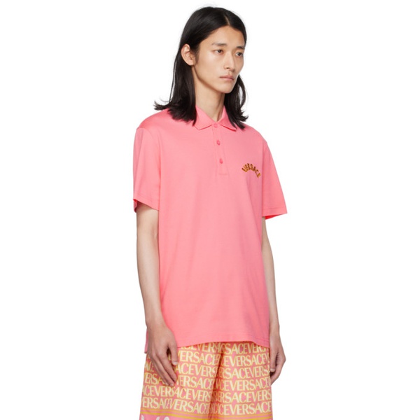 베르사체 베르사체 Versace Pink Baroque Polo 232404M212001