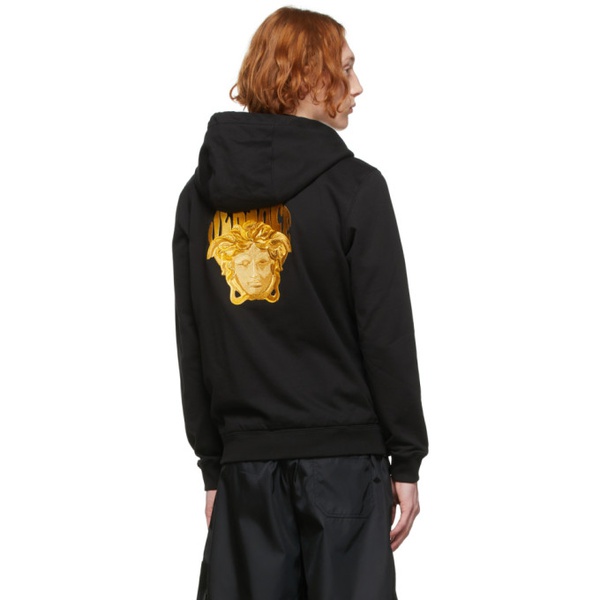 베르사체 베르사체 Versace Black Logo Hoodie 221404M202005