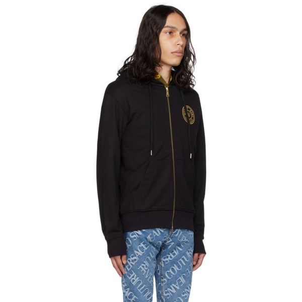 베르사체 베르사체 진 꾸뛰르 베르사체 Versace Jeans Couture Black V-Emblem Hoodie 232202M202002