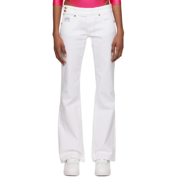 베르사체 베르사체 진 꾸뛰르 베르사체 Versace Jeans Couture White Five-Pocket Jeans 231202F069005