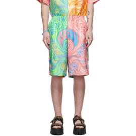 베르사체 Versace Multicolor Silk Shorts 221404M193006