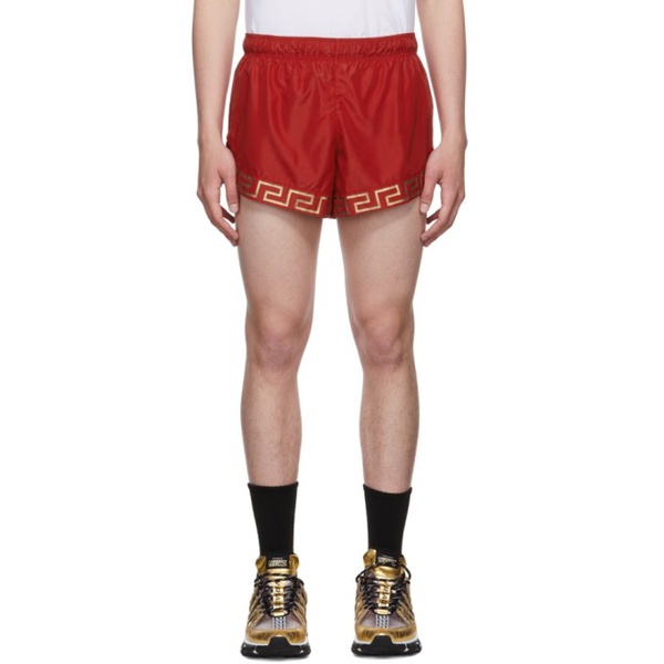 베르사체 베르사체 언더웨어 베르사체 Versace Underwear Red Greca Shorts 221653M193007