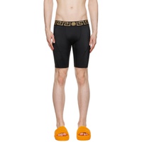 베르사체 언더웨어 베르사체 Versace Underwear Black Greca Border Shorts 222653M193002