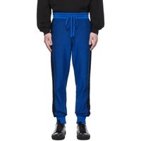 베르사체 Versace Blue La Greca Lounge Pants 221404M190001