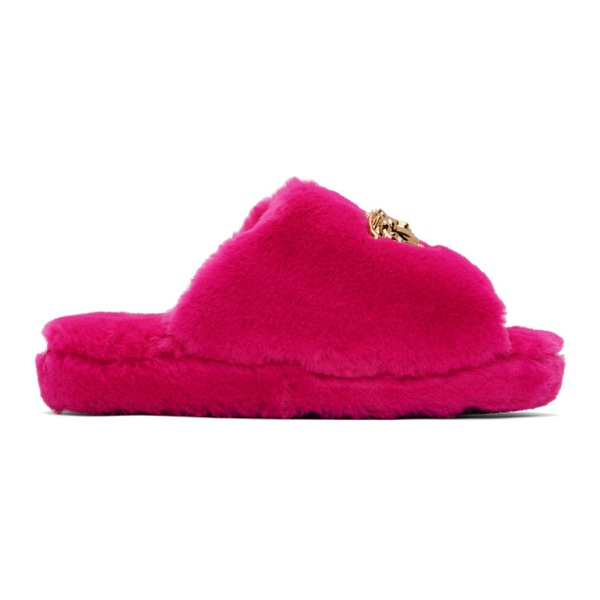 베르사체 베르사체 언더웨어 베르사체 Versace Underwear Pink La Medusa Slippers 231653F121005