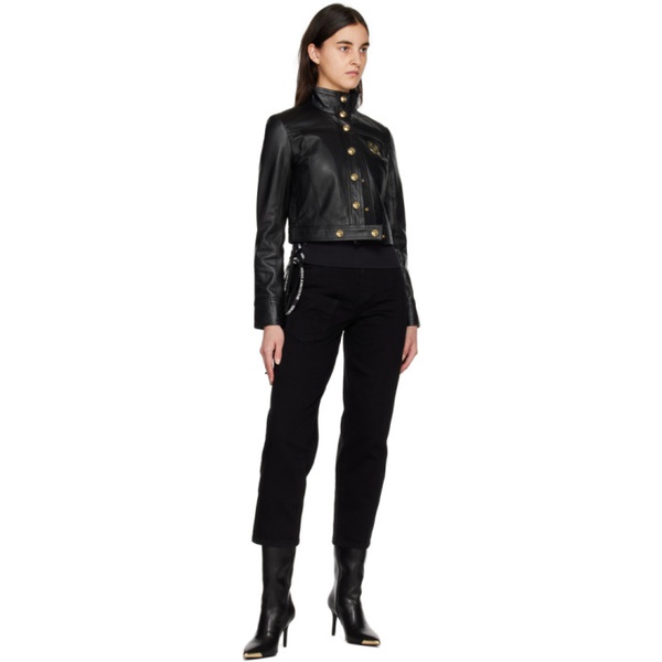 베르사체 베르사체 진 꾸뛰르 베르사체 Versace Jeans Couture Black Baroque Buckle Jeans 231202F069008