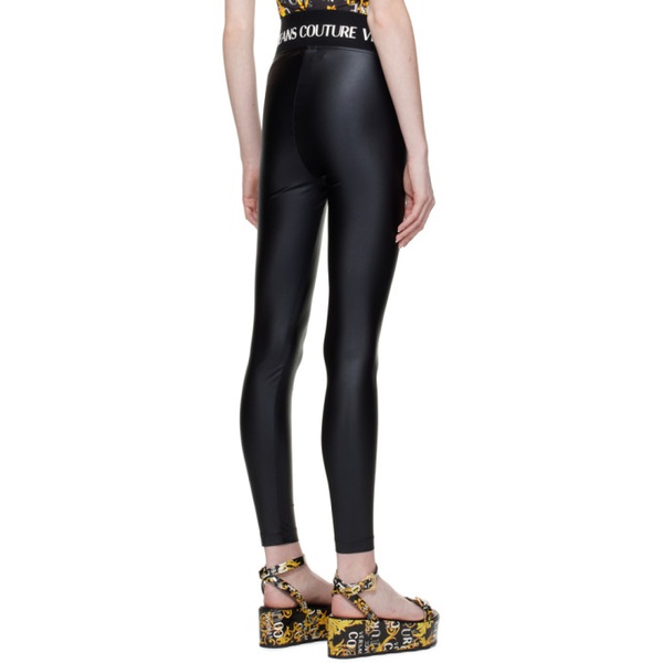 베르사체 베르사체 진 꾸뛰르 베르사체 Versace Jeans Couture Black Asymmetric Leggings 231202F085006