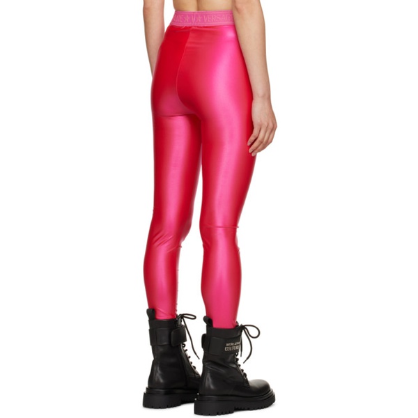 베르사체 베르사체 진 꾸뛰르 베르사체 Versace Jeans Couture Pink Elasticized Leggings 232202F085001