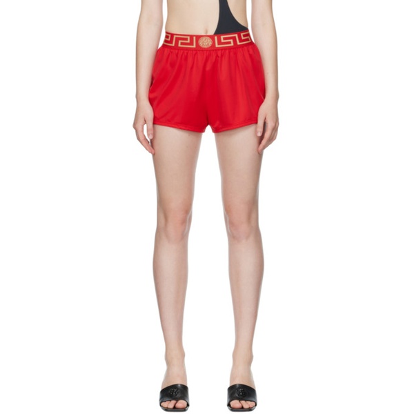 베르사체 베르사체 언더웨어 베르사체 Versace Underwear Red Greca Swim Shorts 222653F088002