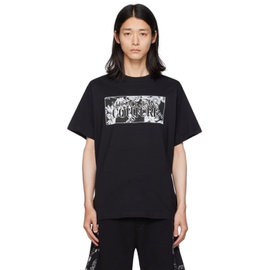베르사체 진 꾸뛰르 베르사체 Versace Jeans Couture Black Chain T-Shirt 232202M213039