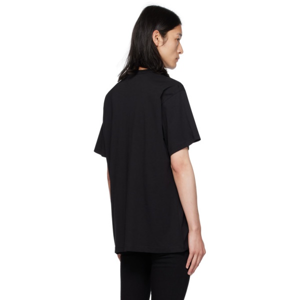 베르사체 베르사체 진 꾸뛰르 베르사체 Versace Jeans Couture Black Printed T-Shirt 232202M213034