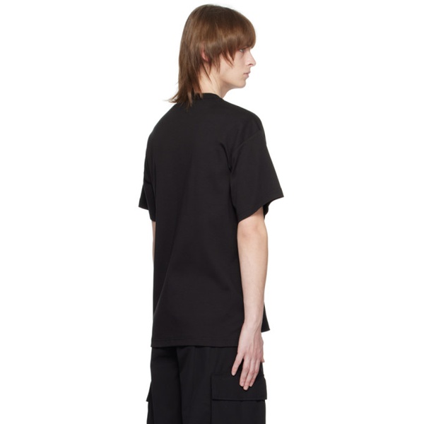 베르사체 베르사체 진 꾸뛰르 베르사체 Versace Jeans Couture Black Printed T-Shirt 231202M213031