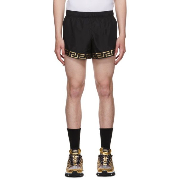 베르사체 베르사체 언더웨어 베르사체 Versace Underwear Black Greca Shorts 221653M193000