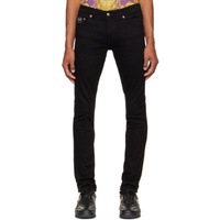 베르사체 진 꾸뛰르 베르사체 Versace Jeans Couture Black Straight-Leg Jeans 222202M186006