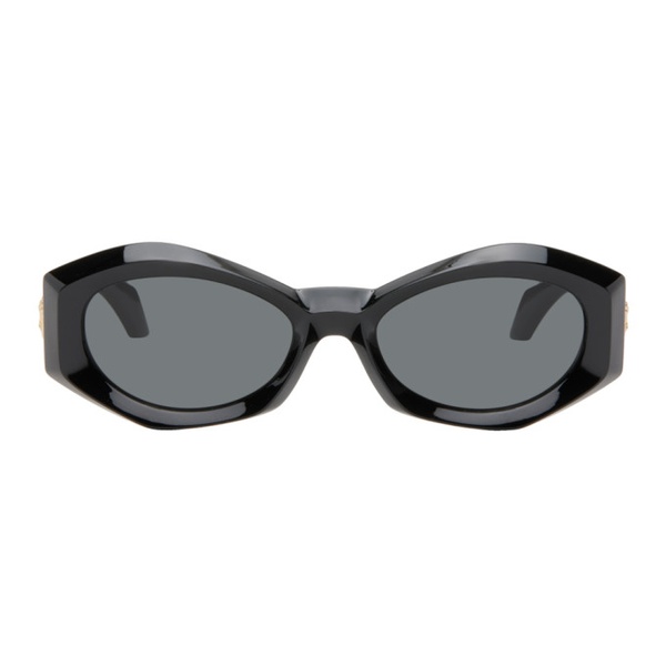 베르사체 베르사체 Versace Black Medusa Plaque Irregular Sunglasses 242404F005033