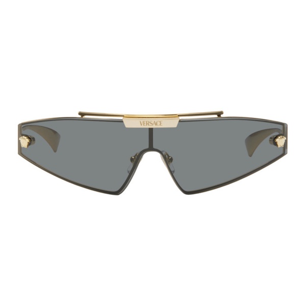 베르사체 베르사체 Versace Gold Medusa Horizon Sunglasses 242404F005016