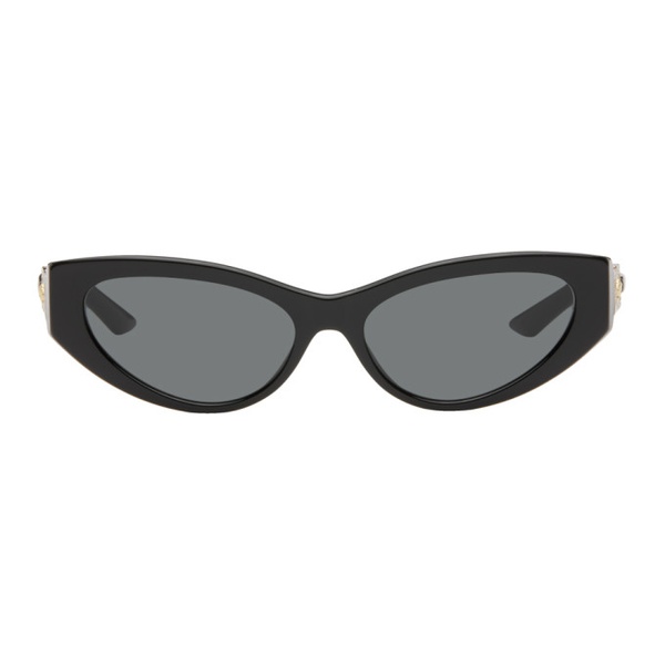베르사체 베르사체 Versace Black Greca Strass Cat-Eye Sunglasses 242404F005031