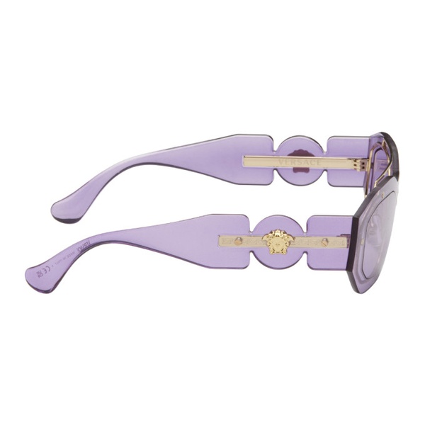 베르사체 베르사체 Versace Purple Medusa Biggie Sunglasses 241404F005088
