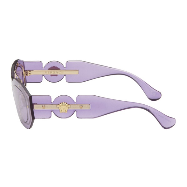 베르사체 베르사체 Versace Purple Medusa Biggie Sunglasses 241404F005088