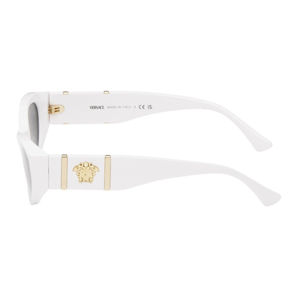 베르사체 베르사체 Versace White Medusa Legend Cat-Eye Sunglasses 242404F005040