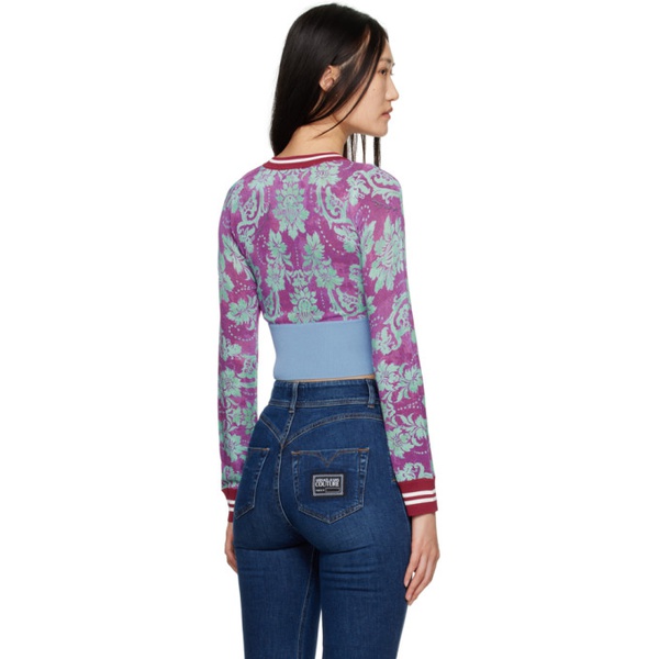 베르사체 베르사체 진 꾸뛰르 베르사체 Versace Jeans Couture Multicolour Tapestry Long Sleeve T-Shirt 222202F096002