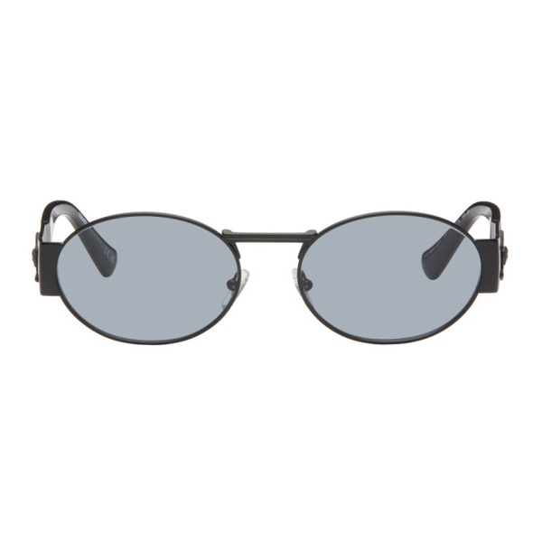 베르사체 베르사체 Versace Black Medusa Deco Oval Sunglasses 242404M134016