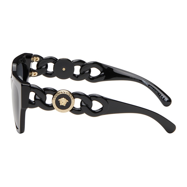 베르사체 베르사체 Versace Black Medusa Chain Sunglasses 242404M134029