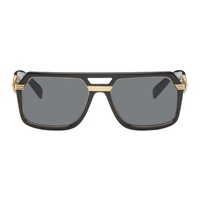 베르사체 Versace Black Vintage Icon Pilot Sunglasses 242404M134011