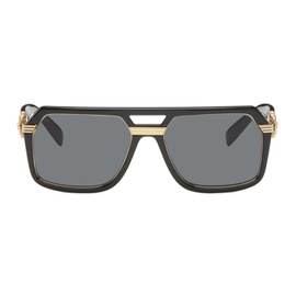 베르사체 Versace Black Vintage Icon Pilot Sunglasses 242404M134011