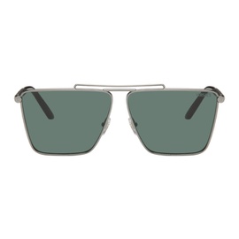 베르사체 Versace Gunmetal Aviator Sunglasses 242404M134005