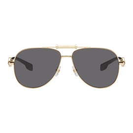 베르사체 Versace Gold Aviator Sunglasses 242404M134028