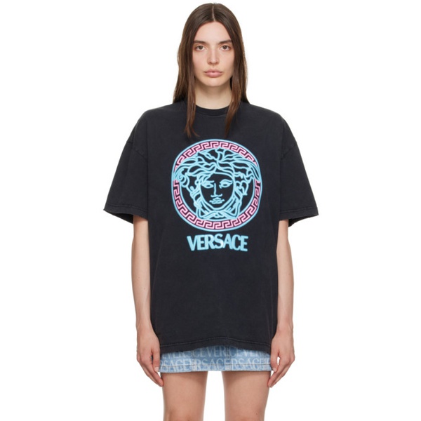 베르사체 베르사체 Versace Black Medusa T-Shirt 232404F110006