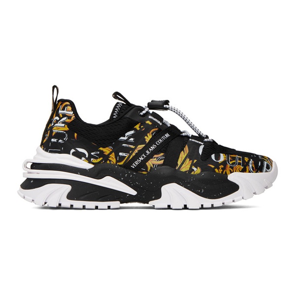 베르사체 베르사체 진 꾸뛰르 베르사체 Versace Jeans Couture Black & Gold New Trail Trek Sneakers 231202M237055