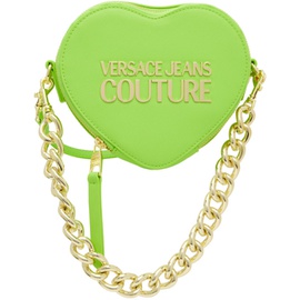 베르사체 진 꾸뛰르 베르사체 Versace Jeans Couture Green Heart Lock Crossbody Bag 231202F048030