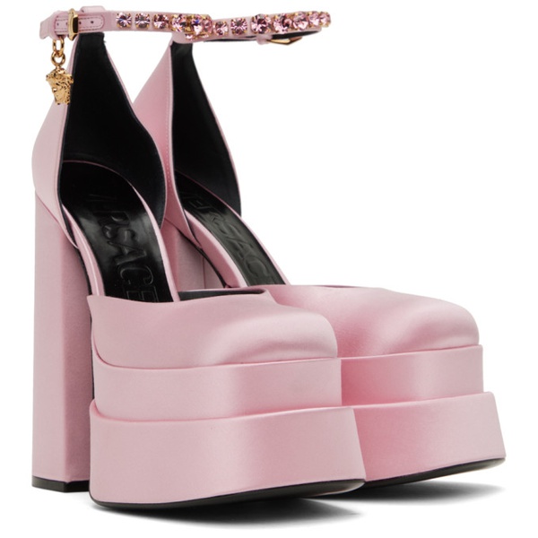 베르사체 베르사체 Versace Pink Medusa Aevitas Heels 231404F122028