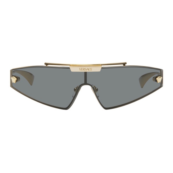 베르사체 베르사체 Versace Gold Shield Sunglasses 242404M134001
