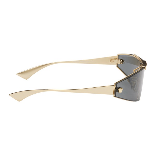 베르사체 베르사체 Versace Gold Shield Sunglasses 242404M134001