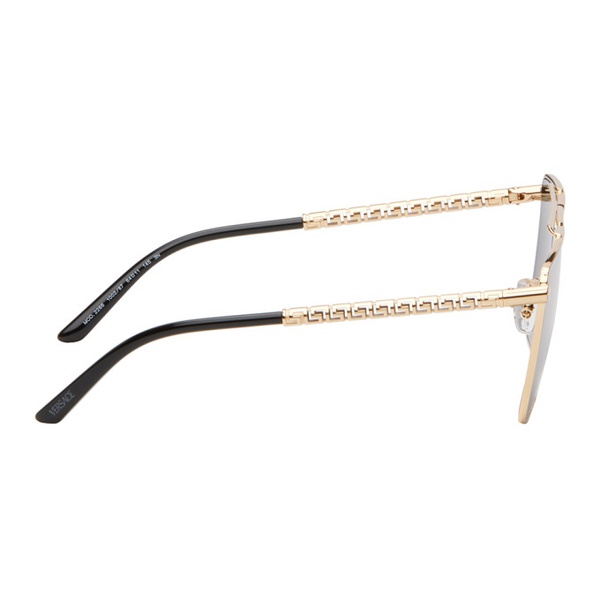 베르사체 베르사체 Versace Gold Tubular Greca Sunglasses 242404M134007