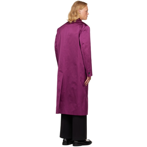 베르사체 베르사체 Versace Purple Double-Breasted Coat 222404M183000