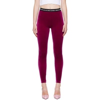 베르사체 진 꾸뛰르 베르사체 Versace Jeans Couture Purple Bonded Leggings 222202F085011