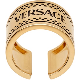 Gold 90s Vintage 베르사체 Versace Logo Ring 241404M147042