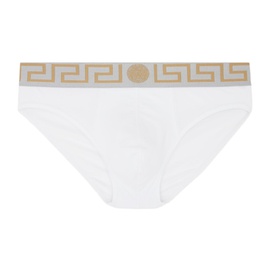 베르사체 언더웨어 베르사체 Versace Underwear White Greca Briefs 232653M217018