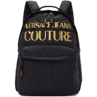베르사체 진 꾸뛰르 베르사체 Versace Jeans Couture Black Logo Backpack 222202M166004
